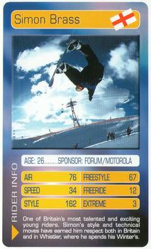 2003 Top Trumps Limited Edition Snowboarders #NNO Simon Brass Front